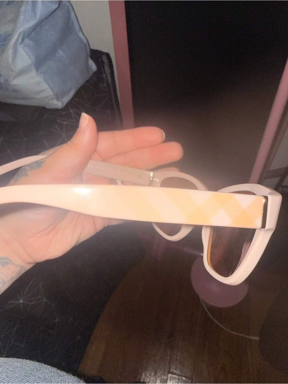 Burberry Pink Cat-Eye Sunglasses with Brown Lenses